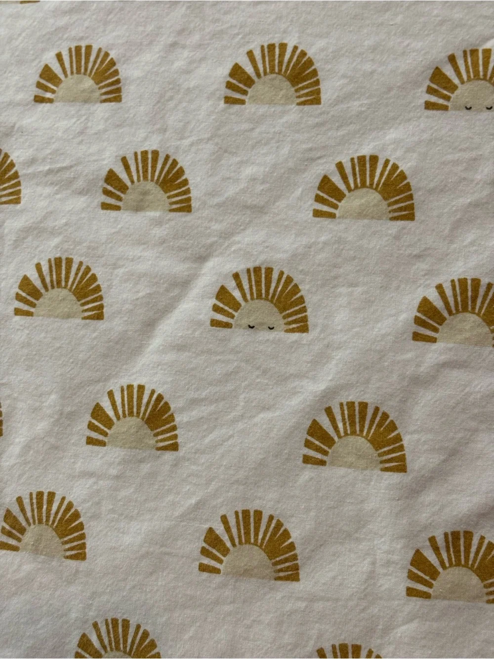 West Elm Kids Sherman Samuel Dessert Sun Nursery Crib Fitted Sheet Gold Sunburst
